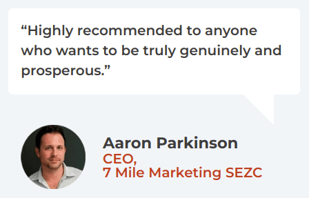 A testimonial from Aaron Parkinson